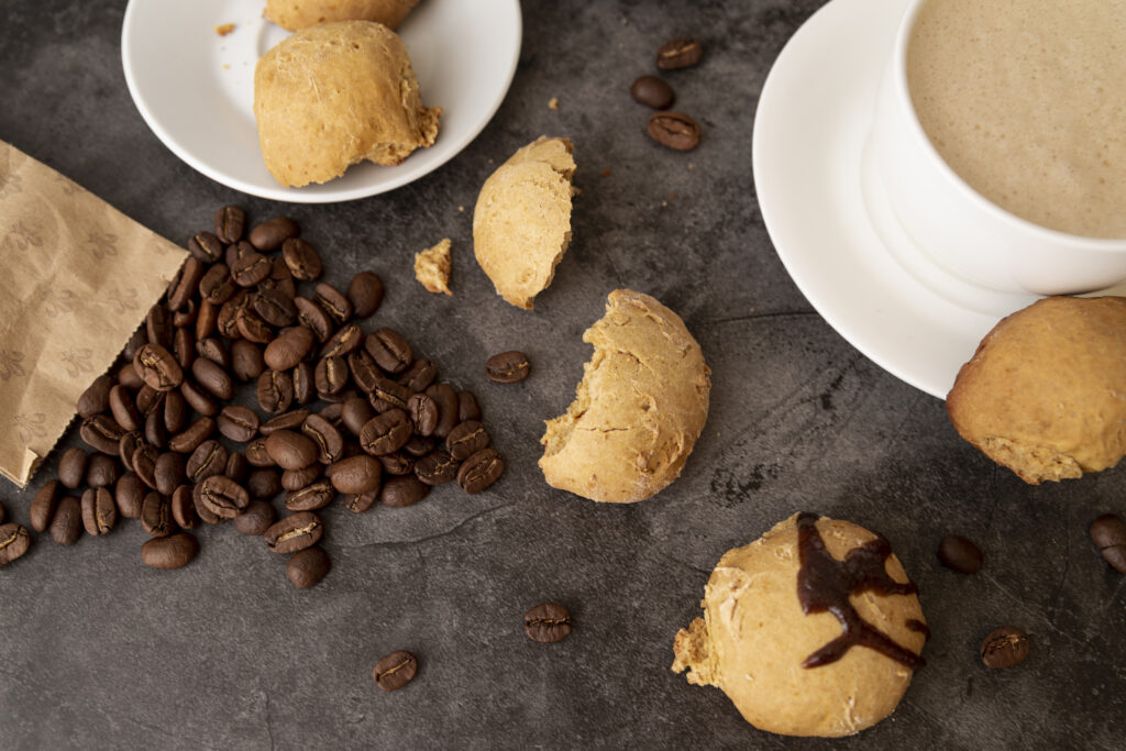 cookies-coffee-beans-top-view